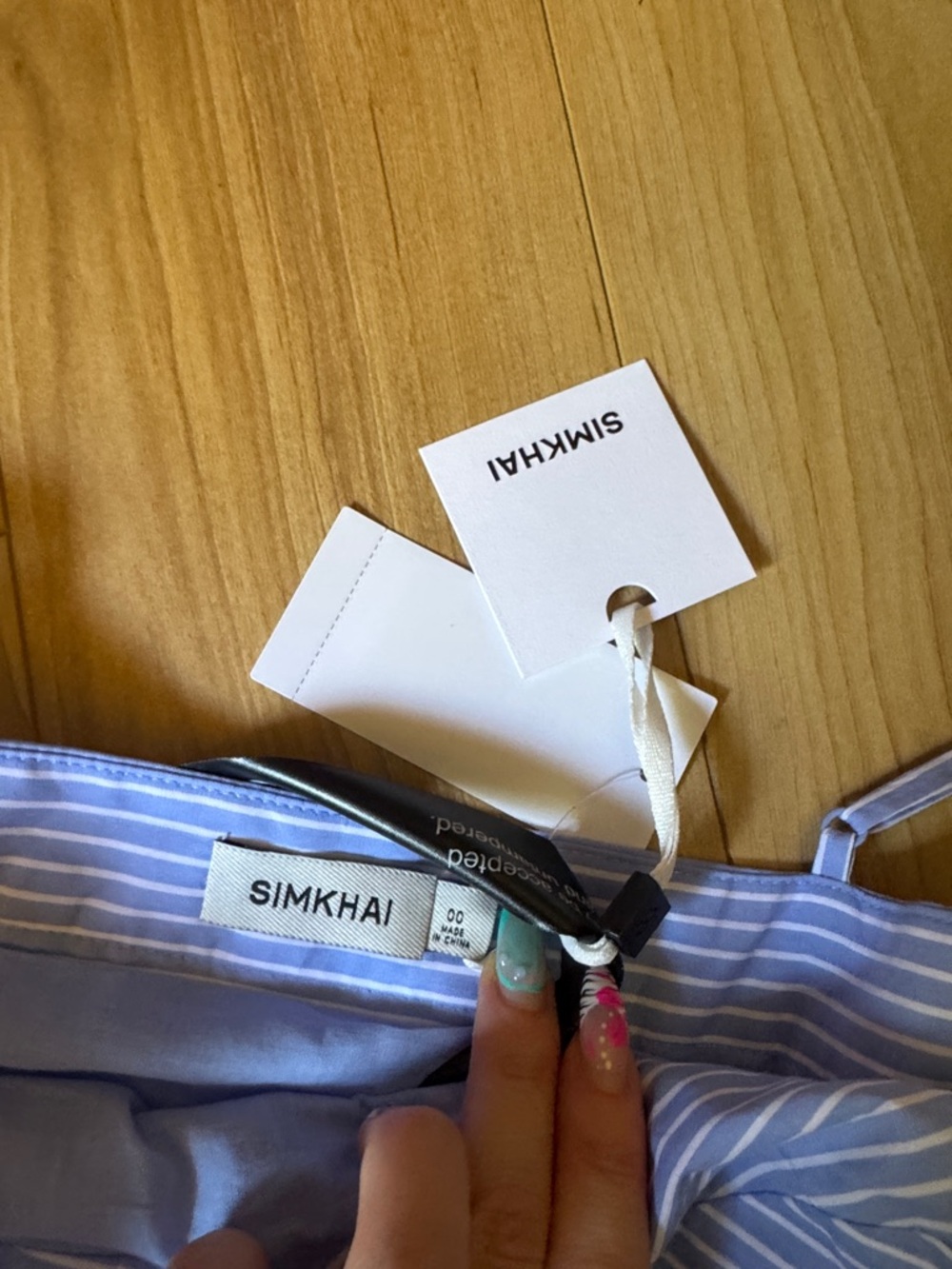 SIMKHAI Periwinkle Stripped dress - Picture 2 of 4